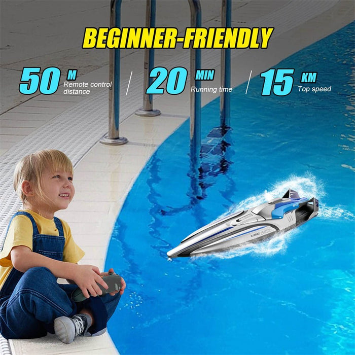 4DRC S1 2.4G 4CH - High-Speed RC Boat with Water Model Remote Control - Ideal for Pools, Lakes, Racing, and Kids/Children Gifts - Shopsta EU