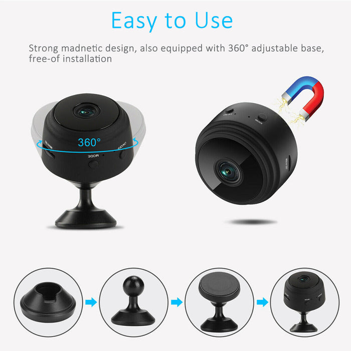 A9 1080P HD Mini Wireless WIFI IP Camera  DVR Night Vision Home Security