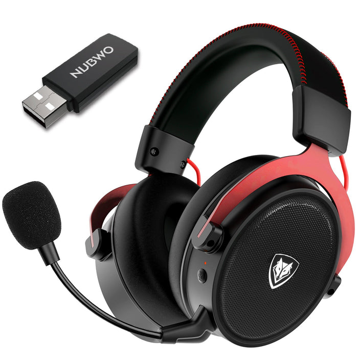 NUBWO® G-serien - Trådløst gaming-headset med 2,4 GHz & Bluetooth 5.3-teknologi, støjreducerende mikrofon og stereolyd - Kompatibel med PS5 / PS4 / PC / Computer / Telefon / XBOX / Switch