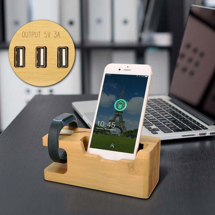 Bakeey 3*USB Charging Station - Phone Dock with Fast Charging for iPhone XS, 11Pro, MI10, Huawei P30/P40 Pro, OnePlus 8Pro - Perfect for Multiple Device Charging Needs - Shopsta EU