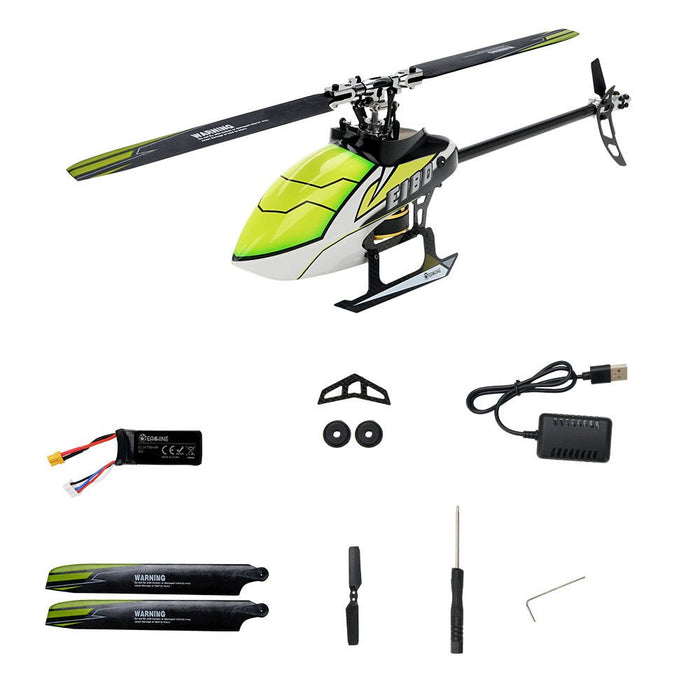 Eachine E180 V2 - 6CH 3D6G System, Dual Brushless Direct Drive Motor, Flybarless RC Helicopter BNF (FUTABA S-FHSS Compatible) - Perfect for Enthusiasts and 3D Pilots - Shopsta EU