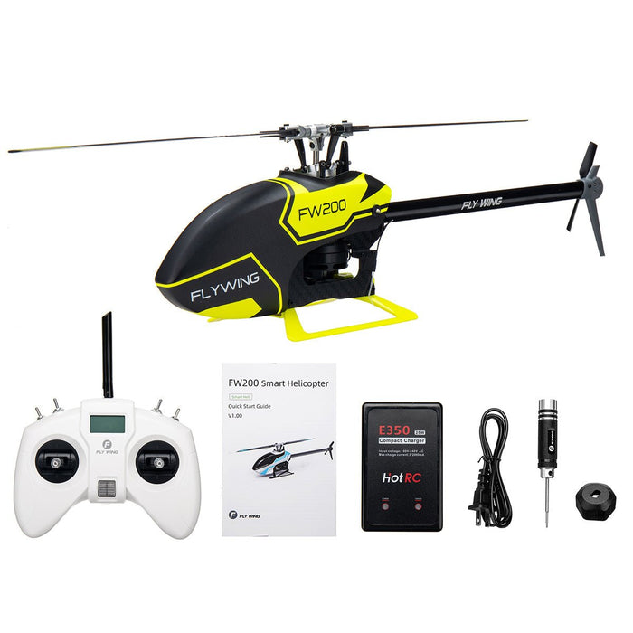 FLY WING FW200 - 6CH 3D Acrobatics GPS RC Helicopter with Altitude Hold, One-Key Return, APP Adjust & H1 V2 Flight Control System - Ideal for Aerial Stunts Enthusiasts - Shopsta EU