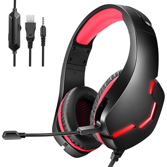 GH10 Gaming Headset - 40mm Driver Unit, USB 3.5mm Wired Bass, Stereo Video for PS4, Computer & PC - Perfect for Gamers & Video Enthusiasts - Shopsta EU