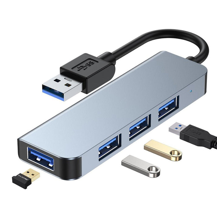 Mechzone BYL-2013U - 4-in-1 USB 3.0 Hub Docking Station & Adapter, USB 2.0 & 3.0 Compatibility - Ideal for PC, Laptop, Matebook, HUAWEI, XIAOMI, MacBook Pro Users - Shopsta EU