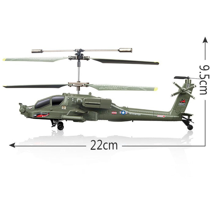 SYMA S109G 3.5CH Beast RC Helicopter RTF AH-64 Military Model Kids Toy - Shopsta EU