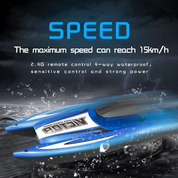 T15 1/47 2.4G RC Boat - Waterproof High-Speed Racing, Rechargeable Electric Radio Remote Control Toys Ship - Ideal Gift for Boys and Children - Shopsta EU